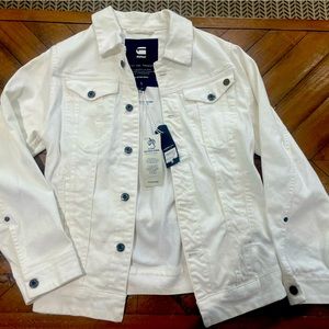 NWT G-Star Womens white jean jacket - small